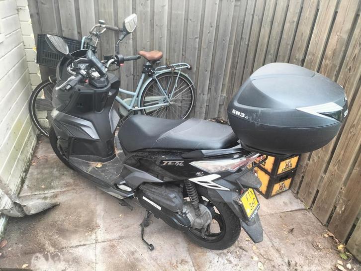 Scooter Sym Jet 14, Fietsen en Brommers, Scooters | SYM, Zo goed als nieuw, Overige modellen, Maximaal 45 km/u, Benzine, Ophalen