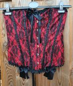Kiss Me rood/zwart korset met kant – maat M, Ophalen of Verzenden, Rood, Body of Korset