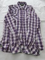 Scotch & soda blouse overhemd l paars geblokt lange mouw, Paars, Zo goed als nieuw, Merkfreak, Scotch & Soda