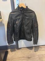 Zwart met donkerbruine leren jas, heren, maat 54, Ophalen of Verzenden, Tweedehands, Heren, Jas | leer