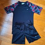 zwart Sportkleding shirt en korte broek maat 140, Gebruikt, Jongen of Meisje, Sport- of Zwemkleding, Ophalen of Verzenden