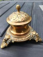 Antieke Koperen Inktpot met Satan Koppen, Antiek en Kunst, Antiek | Koper en Brons, Ophalen of Verzenden