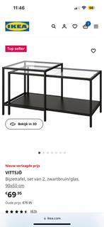 VITTSJO tafels Ikea, Huis en Inrichting, Tafels | Salontafels, 50 tot 100 cm, Minder dan 50 cm, Glas, Gebruikt