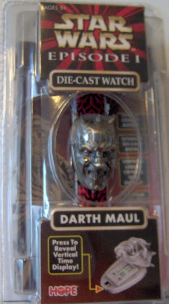Hope Star Wars Darth Maul Horloge 1999 van metaal film tv, Verzamelen, Star Wars, Nieuw, Gebruiksvoorwerp, Ophalen of Verzenden