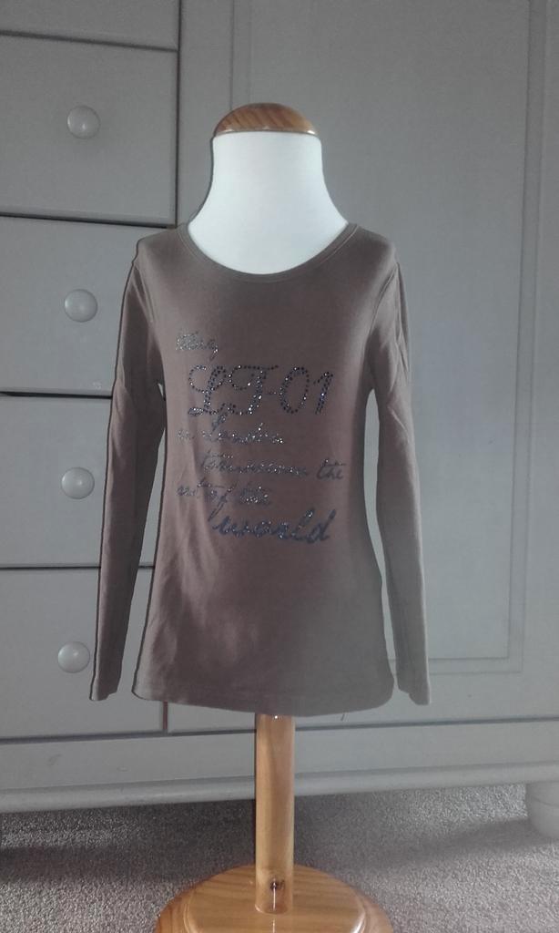 Lt-01 longsleeve bruin maat 116., Kinderen en Baby's, Kinderkleding | Maat 116, Zo goed als nieuw, Meisje, Shirt of Longsleeve