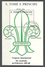 St. Tome et Principe postfris blok 182 gebruikt Scouting, Ophalen of Verzenden, Gestempeld, Dier of Natuur