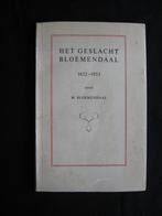 Genealogie. Het geslacht Bloemendaal 1632 - 1953., Ophalen of Verzenden, 20e eeuw of later, Gelezen