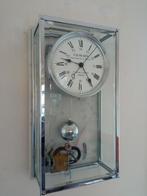 5 glazen Brillie electrique elektrische klok, croom, Antiek en Kunst, Antiek | Klokken, Ophalen