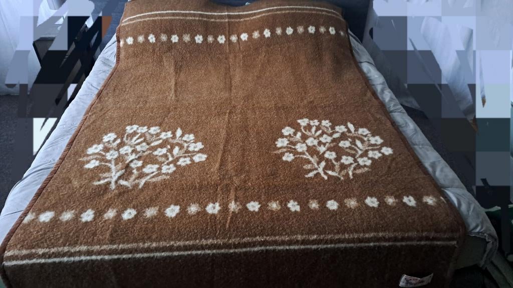 Vintage Aabe deken zuivere scheerwol, Huis en Inrichting, Woonaccessoires | Plaids en Woondekens, Gebruikt, Onbekend, Ophalen of Verzenden