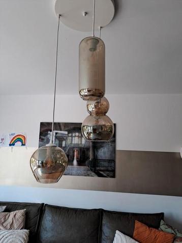Hanglamp met 3 verschillende glazen  beschikbaar voor biedingen