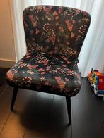 Fauteuil fleur fluweel woood. Kleur groen, Huis en Inrichting, Fauteuils, Ophalen, Zo goed als nieuw, 50 tot 75 cm