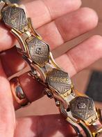 Vintage 60's authentiek damascene armband, Sieraden, Tassen en Uiterlijk, Armbanden, Ophalen of Verzenden, Zo goed als nieuw, Zilver