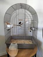 Mooie grote kooi incl bakjes water en voer + badje, Dieren en Toebehoren, Vogels | Hokken en Kooien, Ophalen, Gebruikt, Metaal