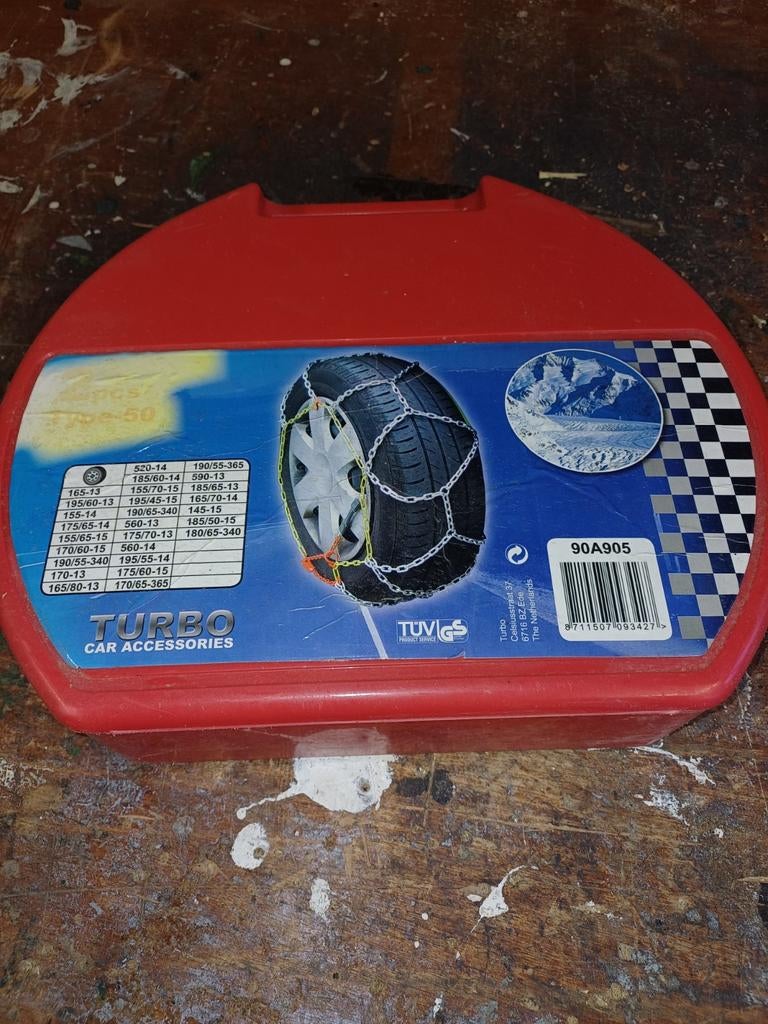 Turbo Sneeuwkettingen Type-50, Auto diversen, Sneeuwkettingen, Ophalen, Gebruikt