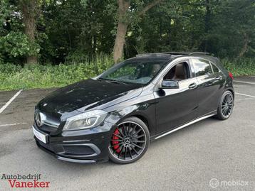 Mercedes A45 AMG|Pano|Leer|Night|AMG Performance|Onderhoud| beschikbaar voor biedingen