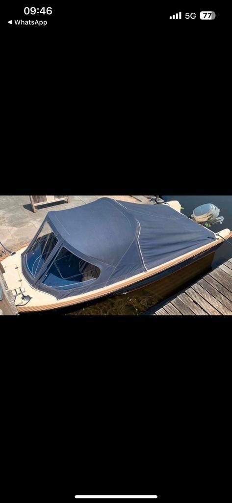 Oudhuijzer 500 - 30pk Honda, Watersport en Boten, Sloepen, Zo goed als nieuw, 10 tot 30 pk, 3 tot 6 meter, Buitenboordmotor, Benzine