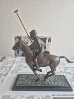Bronzen beeld van een polospeler te paard, Antiek en Kunst, Antiek | Koper en Brons, Ophalen of Verzenden
