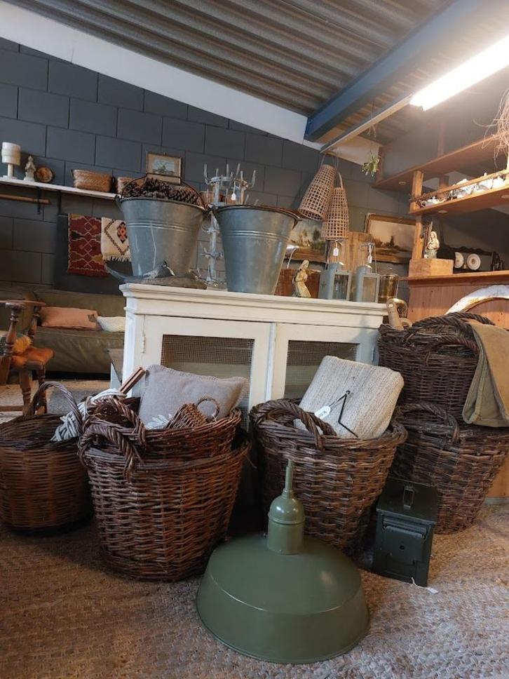 Oude oogstmanden aardappelmand kerstboommand, Antiek en Kunst, Curiosa en Brocante, Ophalen of Verzenden