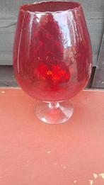 Empoli Glas Vaas op Voet - 30 cm, Antiek en Kunst, Ophalen of Verzenden