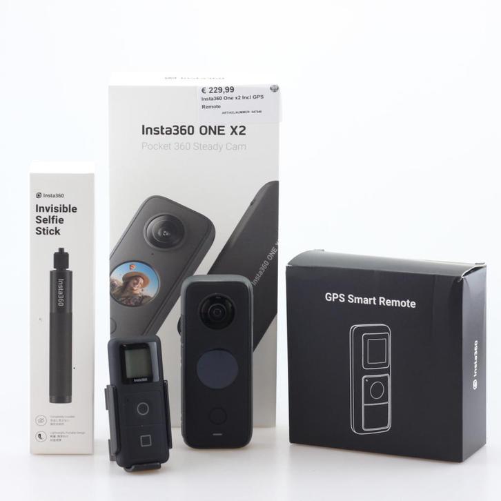 Insta360 One x2 Incl GPS Remote, Audio, Tv en Foto, Actiecamera's, Zo goed als nieuw