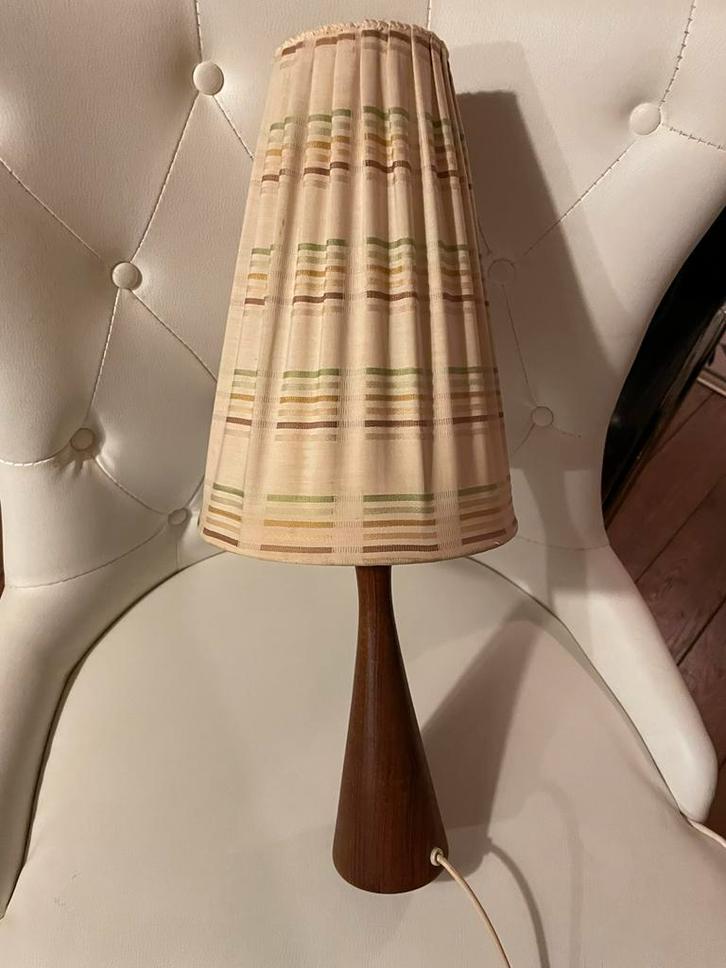 Tafellamp van Walka Amsterdam, jaren ’50, Huis en Inrichting, Lampen | Tafellampen, Zo goed als nieuw, Minder dan 50 cm, Stof