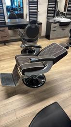 Barbierstoel Bakla bruin barberstoel knipstoel herenstoel, Bruin, Nieuw, Leer, Vijf, Zes of meer stoelen
