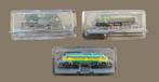 3 locomotieven standmodellen zonder motor, in hoesje,  1:160, Hobby en Vrije tijd, Modeltreinen | N-Spoor, Ophalen of Verzenden