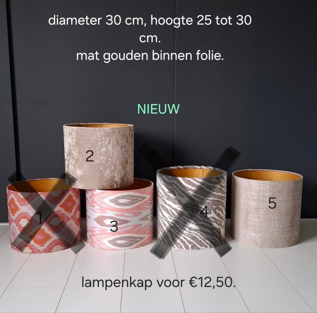 Lampen kappen., Ophalen, Nieuw, Minder dan 100 cm