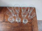 11 antieke Leerdam glaasjes,  griekse rand, puntgaaf, Antiek en Kunst, Antiek | Glas en Kristal, Ophalen of Verzenden