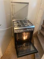 Te Koop RVS Inventum Gasfornuis met Hetelucht oven - 60 cm, Zo goed als nieuw, Gas, 85 tot 90 cm, 4 kookzones