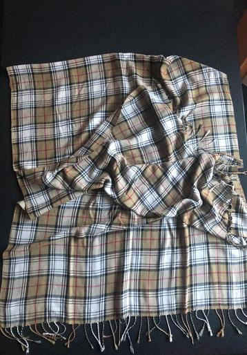 Schotse ruit sjaal camel beige rood zwart 2 m lang beschikbaar voor biedingen