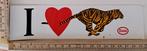Vintage sticker I love ️ Esso tijger logo merk, Verzamelen, Ophalen of Verzenden, Zo goed als nieuw