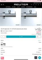 Vola S10 Hoekstop kraan, Doe-het-zelf en Verbouw, Sanitair, Ophalen, Nieuw, Chroom, Wastafel