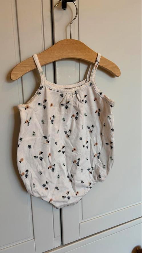 Emile et Ida 12m maat 80 zomer mouwloze romper bloemen, Kinderen en Baby's, Babykleding | Maat 80, Gebruikt, Meisje, Nacht- of Onderkleding