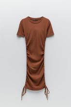 Brown ruched dress (ZARA), Nieuw, Maat 38/40 (M), Ophalen of Verzenden, Bruin
