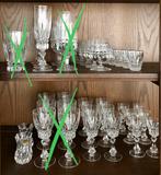 Prachtig glasservies 26-delig Cristal d’arques Pompadour, Antiek en Kunst, Antiek | Glas en Kristal, Ophalen of Verzenden