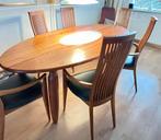 Luxe Eethoek Massief kersenhout + 6 Stoelen - Als Nieuw, Huis en Inrichting, Ophalen, 100 tot 150 cm, 200 cm of meer, Zo goed als nieuw