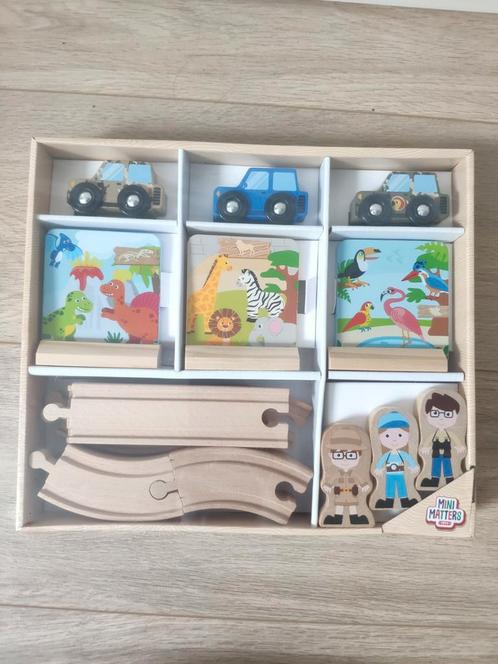 Mini matters houten autobaan set Safari nieuw, Kinderen en Baby's, Speelgoed | Houten speelgoed, Nieuw, Overige typen, Ophalen of Verzenden
