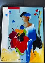 3 x Magda Custermans acryl linnen ( lijst van lood of zink?), Antiek en Kunst, Kunst | Schilderijen | Modern, Ophalen of Verzenden