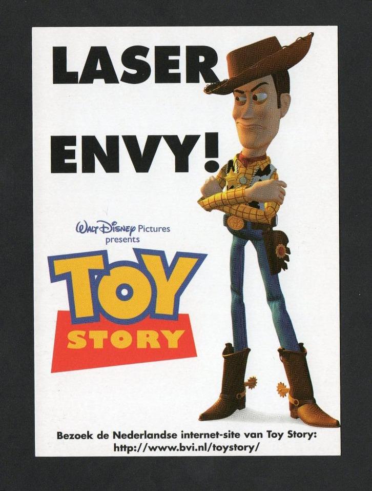 Toy Story Walt Disney Pictures Laser Envy!, Verzamelen, Ansichtkaarten | Themakaarten, Ongelopen, 1980 tot heden, Cultuur en Media
