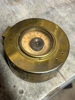 Antieke Nachtwakersklok Zonder Sleutel - 12,5cm Doorsnede, Antiek en Kunst, Antiek | Gereedschap en Instrumenten, Ophalen of Verzenden