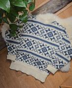 Vintage norway scandinavische wollen trui noors dale style, Niet ingevuld, Blauw, Niet ingevuld, Maat 56/58 (XL)
