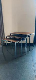 Vintage cees braakman Pastoe bijzettafeltjes, Huis en Inrichting, Tafels | Bijzettafels, Ophalen, Gebruikt, Rechthoekig, Minder dan 55 cm