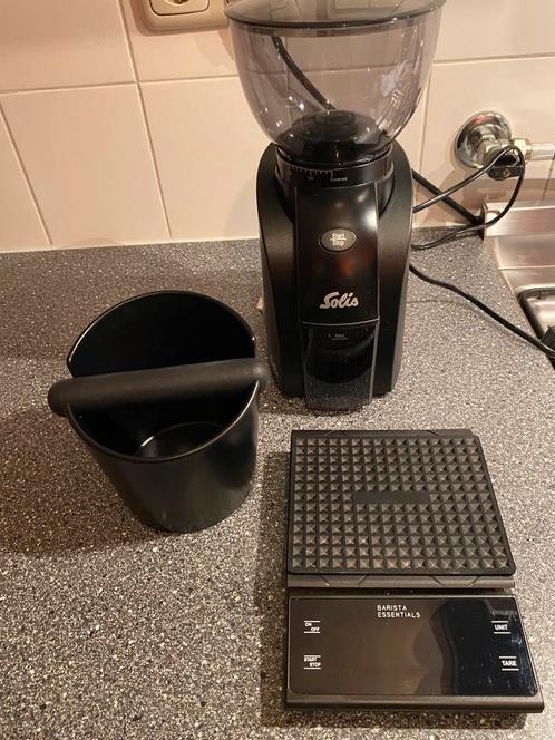Koffiemolen van Solis + weegschaal barista essentials, Witgoed en Apparatuur, Koffiemachine-accessoires, Gebruikt, Ophalen