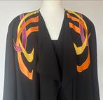 Edgar Vos stijlvol zwart jasje met applicaties maat L, Kleding | Dames, Zwart, Maat 42/44 (L), Ophalen of Verzenden, Zo goed als nieuw