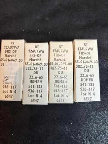 4 stuks NOS 12AU7 buizen/tubes topmerk RT beschikbaar voor biedingen