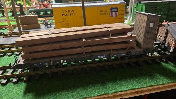 Unieke stam wagon. Allemaal geweatherd en verouderd. Lgb, Hobby en Vrije tijd, Modeltreinen | Overige schalen, Gebruikt, Wagon