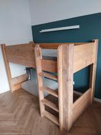 Mooie gedemonteerd houten hoogslaper bed (matras 200x90cm), Kinderen en Baby's, Kinderkamer | Stapelbedden en Hoogslapers, Ophalen