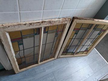 Glas in Lood Ramen 2 Stuks  beschikbaar voor biedingen