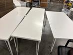 Wit Tafelblad met Metalen Poten en Wielen, Ophalen, Gebruikt, 200 cm of meer, Tafelblad